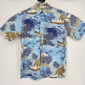 Cooke Street Hawaiian Shirt Mens Medium Short Sleeve Tiki All Over Print